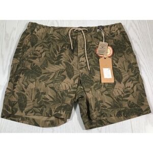 Faherty Shorts Men XXL Floral Organic Garment Dyed Cotton Elastic Drawstring New